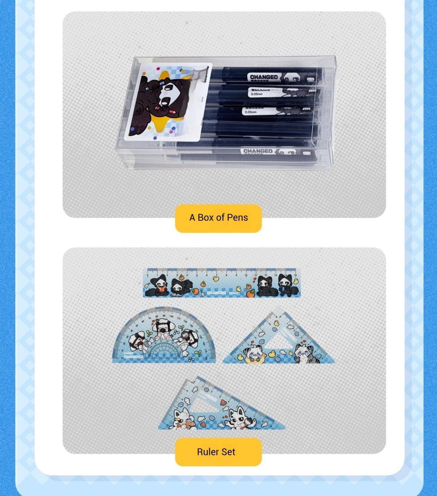 Changed Pen Bag Puro Shark K Stationery Set 42958:760333