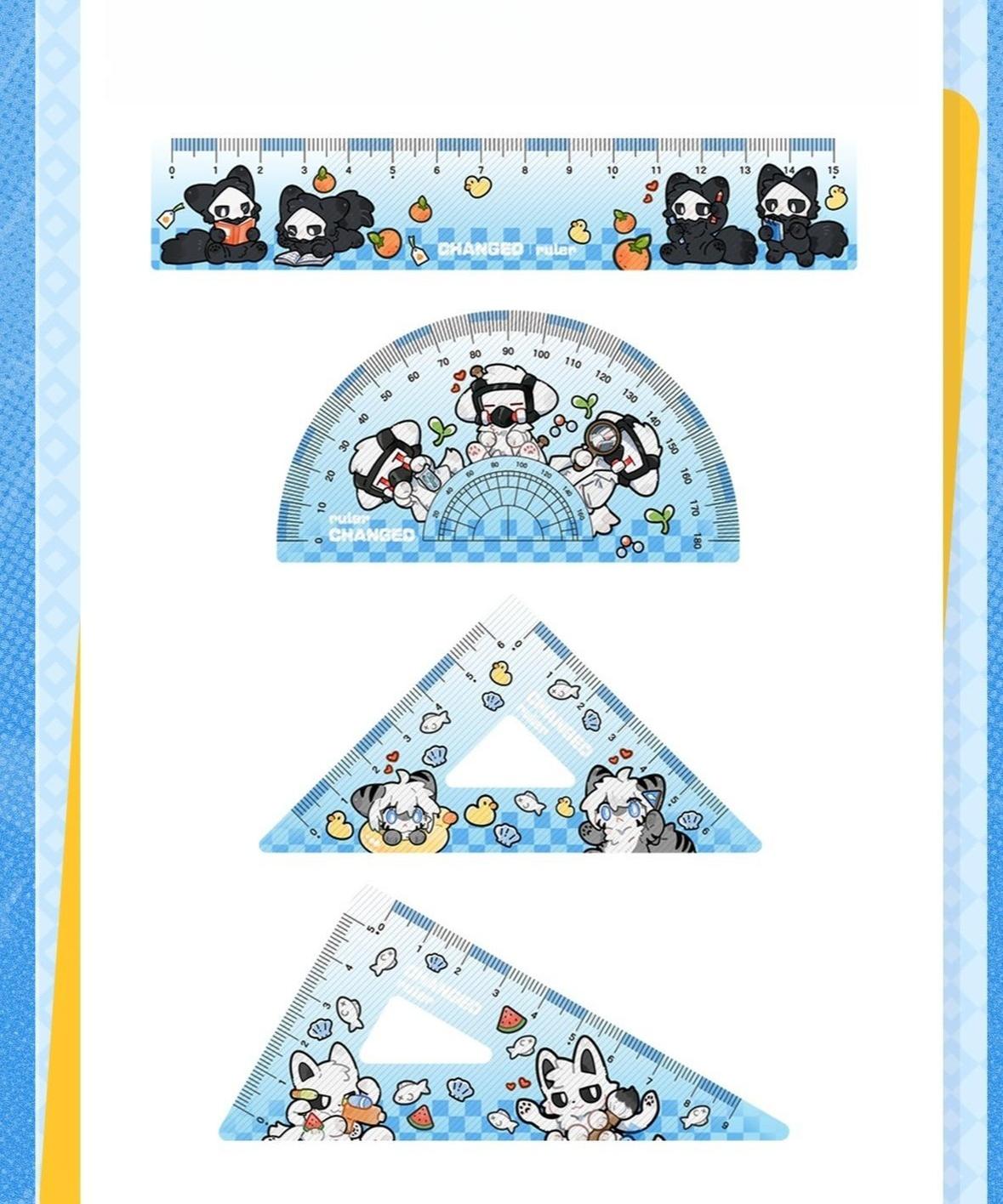 Changed Puro Shark K Printed 4pcs Acrylic Ruler Set 42960:760764