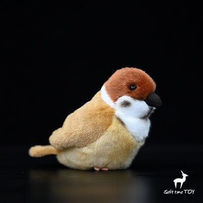 Fat Chirp Series Tree Sparrow Doll Realistic Sparrow Plush Toy