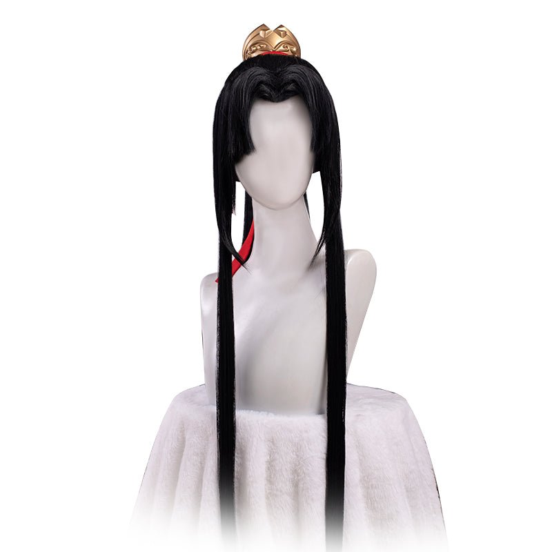 Hime Black Long Straight Hair w/ Bangs - Roblox