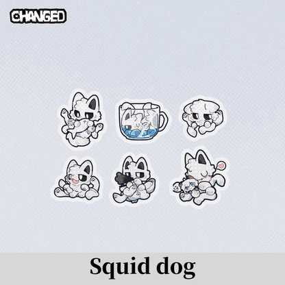 Changed Squid Dog Sticker Shark Puro K Combo Pack Stickers 39844:637096