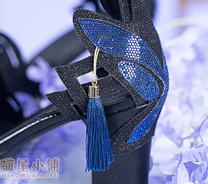 Genshin Impact Keqing Cosplay Shoes Star Flash High Heels 18698:265582