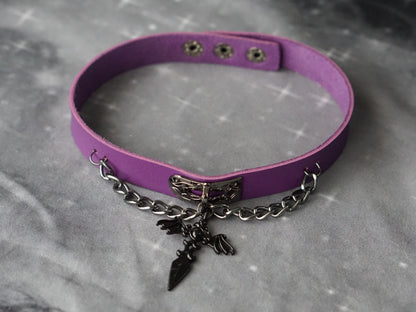 Halloween Dark Gothic Original Handmade Leather Collar Choker