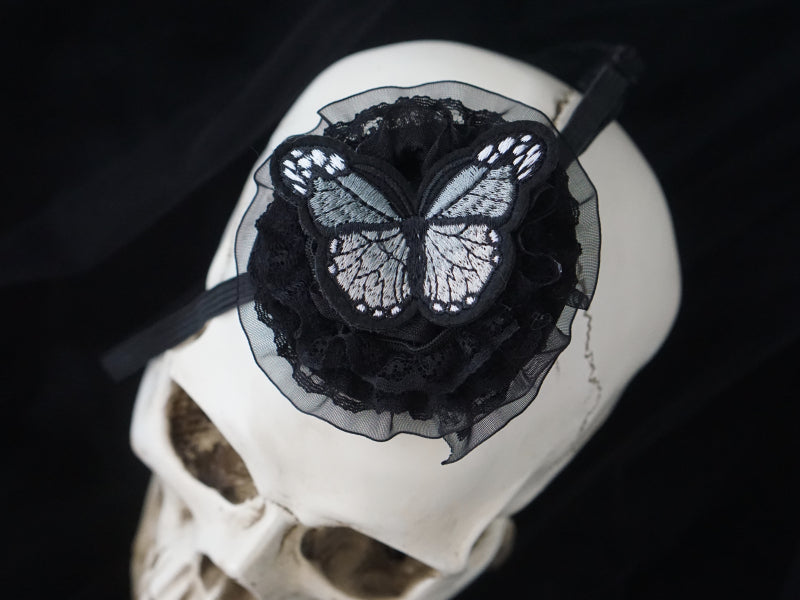 Halloween Dark Gothic Original Handmade Black Butterfly Eye Mask