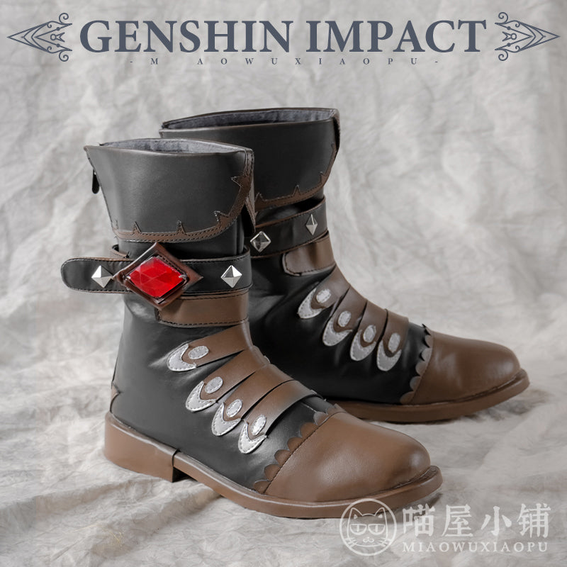 Genshin Impact Medium Boots Men Dyluk Cosplay Props