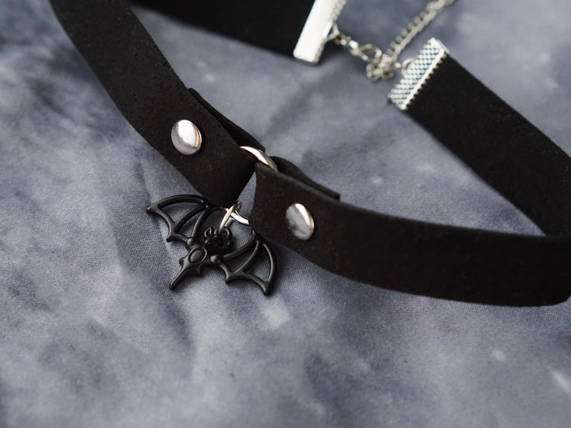 Halloween Dark Gothic Original Handmade Leather Collar Choker