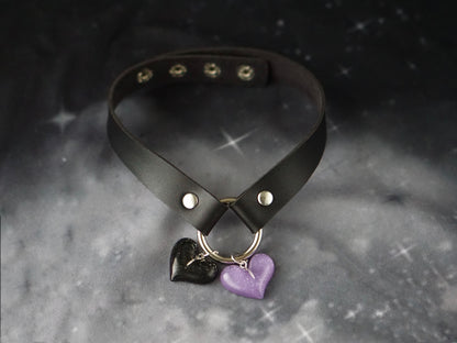 Halloween Dark Gothic Original Handmade Leather Collar Choker