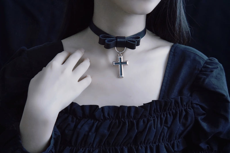 Halloween Dark Gothic Original Handmade Leather Collar Choker