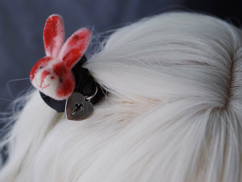 Halloween Dark Gothic Hair Accessories Bloody Rabbit Hair Ties