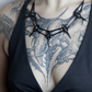 Halloween Dark Gothic Witch Magic Skeleton Crow Heterodox Necklace