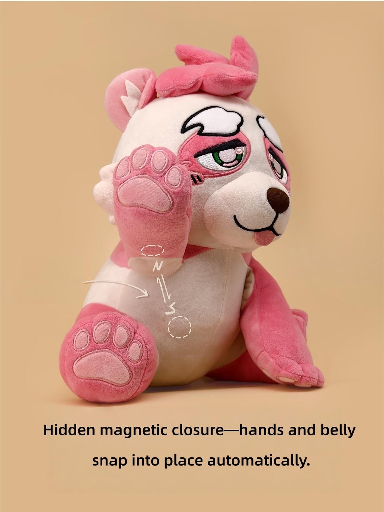 Alex the Pink Panda Plush Doll, Removable Outfit - TOY-PLU-152603 - Plush Husband Limited Drop Shop - 42shops
