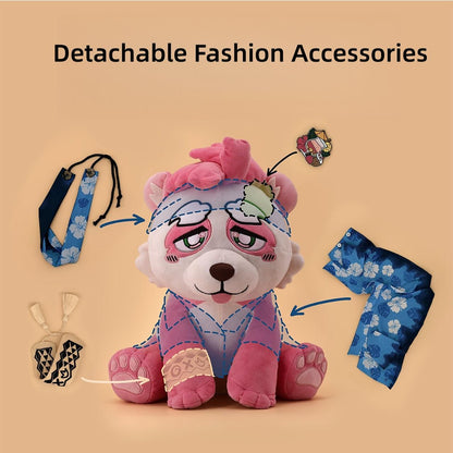 Alex the Pink Panda Plush Doll, Removable Outfit - TOY-PLU-152603 - Plush Husband Limited Drop Shop - 42shops