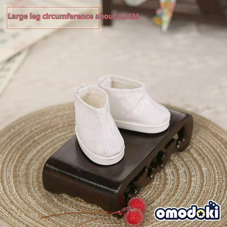 Black White Ancient Chinese Style Ankle Boots Cotton Doll Accessories - TOY-ACC-23805 - omodoki - 42shops