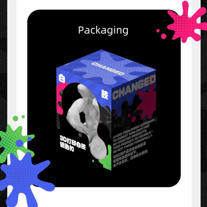 Changed 3D White Latex Beast Figurine, Custom Base Text 43642:781434