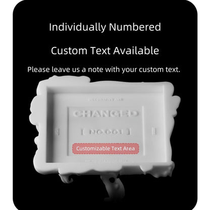 Changed 3D White Latex Beast Figurine, Custom Base Text 43642:781438