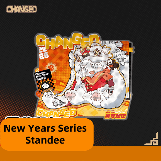 Changed Dragon Snow Puro New Year Badge Standee Postcard 41910:736640