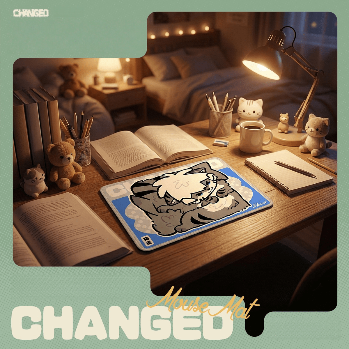 Changed Official Mouse Pads, Puro, Shark, Dr. K, Squid Dog - TOY-ACC-979E03 - Changed - 42shops