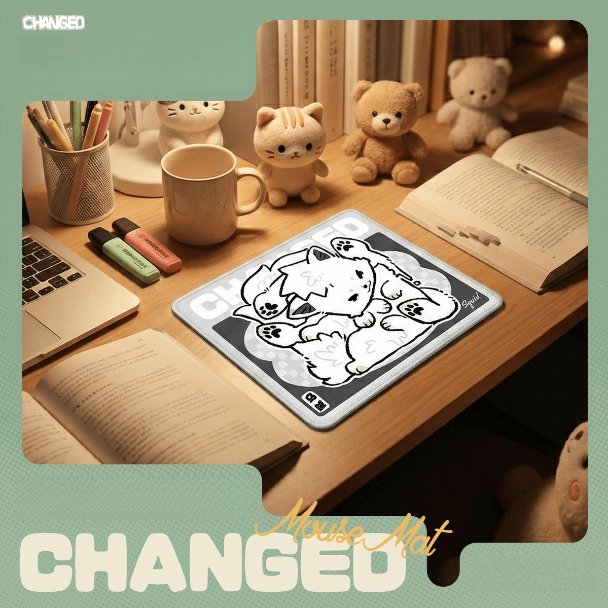 Changed Official Mouse Pads, Puro, Shark, Dr. K, Squid Dog - TOY-ACC-979E04 - Changed - 42shops