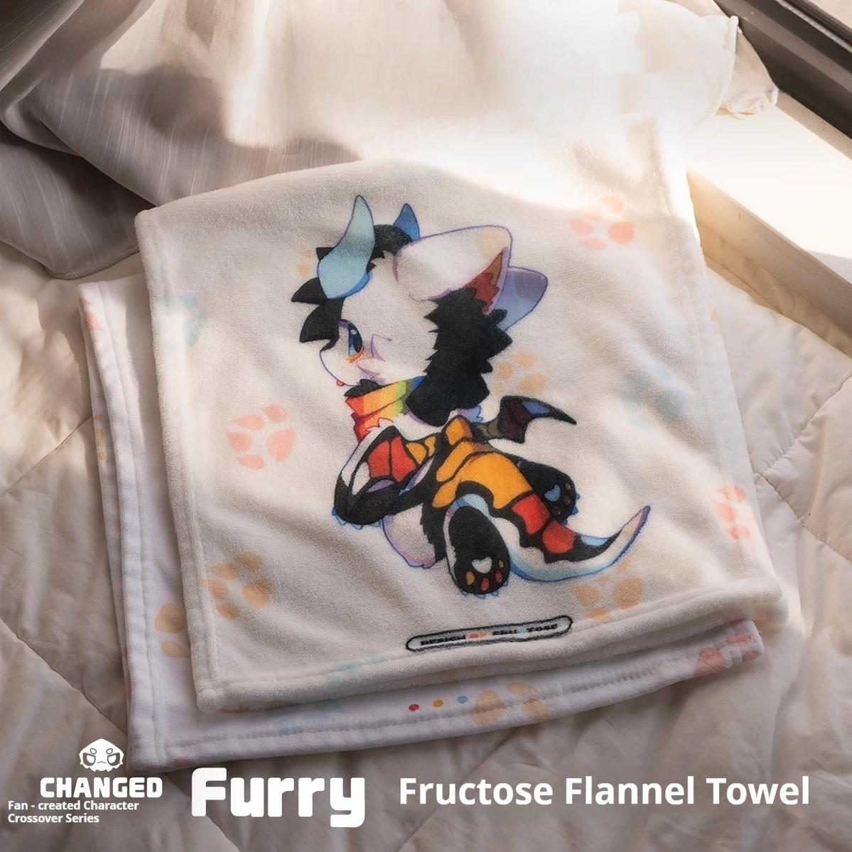 Changed Puro Flannel Towel, Black & White - TOY-ACC-991E02 - Fructose Variety Shop - 42shops