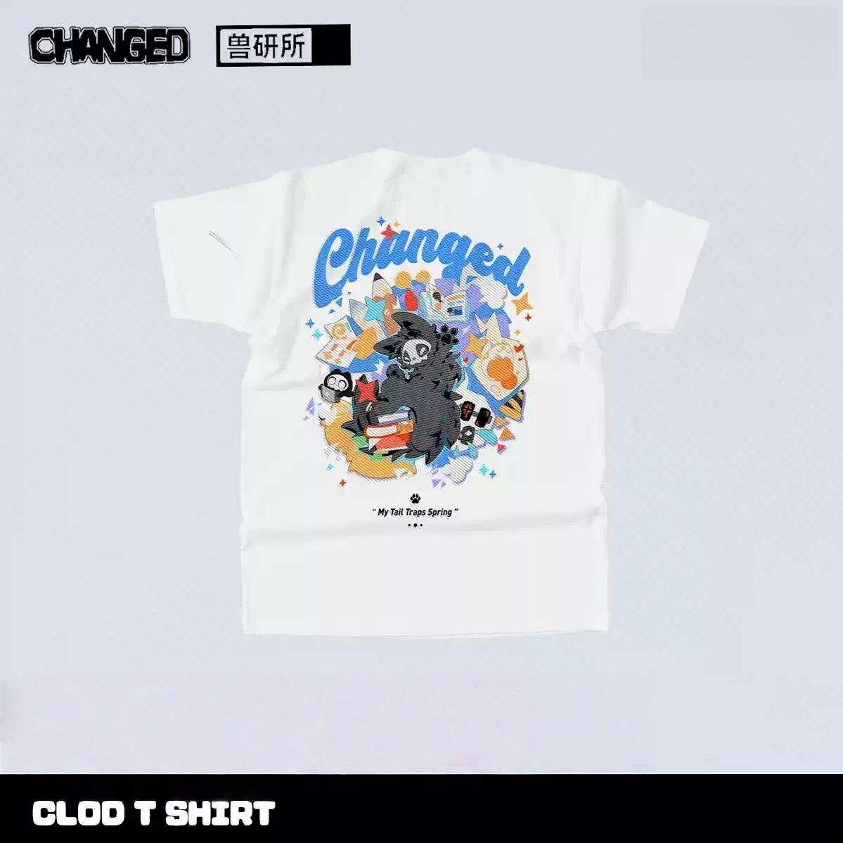 Changed Puro Printed Cotton T-shirt (2XL 3XL 4XL 5XL L M S XL XS / White) 43535:782260