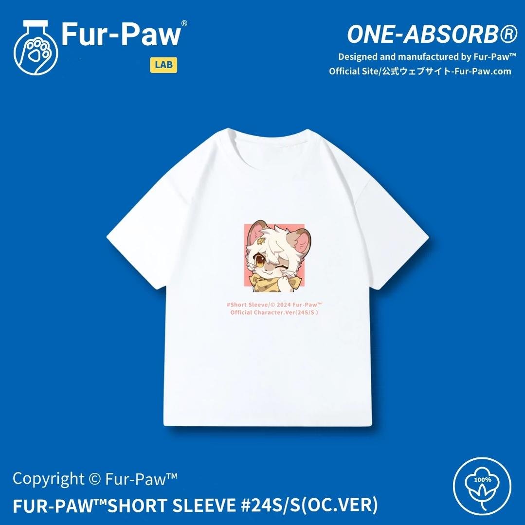 Fur Paw T - shirt Furry T - shirt Short Sleeve Cotton Top - COS - CO - 24066 - FurPaw - 42shops