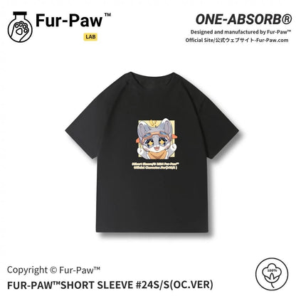 Fur Paw T - shirt Furry T - shirt Short Sleeve Cotton Top - COS - CO - 24086 - FurPaw - 42shops