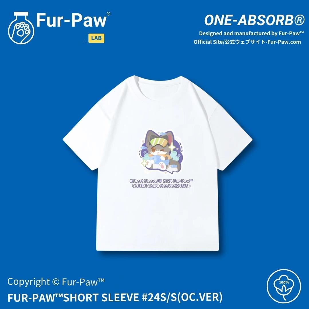 Fur Paw T - shirt Furry T - shirt Short Sleeve Cotton Top - COS - CO - 24016 - FurPaw - 42shops