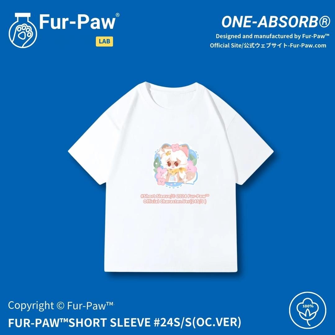 Fur Paw T - shirt Furry T - shirt Short Sleeve Cotton Top - COS - CO - 24021 - FurPaw - 42shops