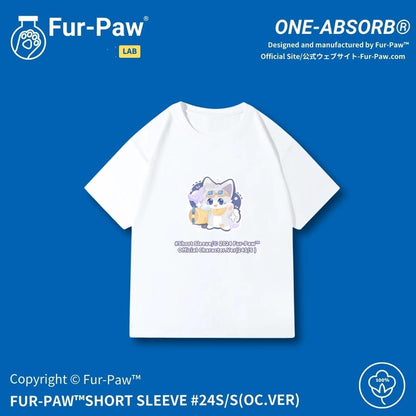 Fur Paw T - shirt Furry T - shirt Short Sleeve Cotton Top - COS - CO - 24026 - FurPaw - 42shops