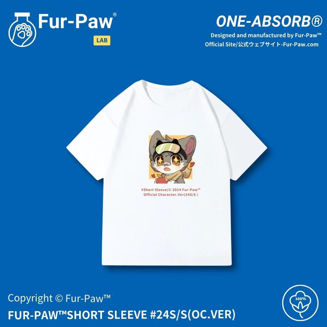 Fur Paw T - shirt Furry T - shirt Short Sleeve Cotton Top - COS - CO - 24061 - FurPaw - 42shops