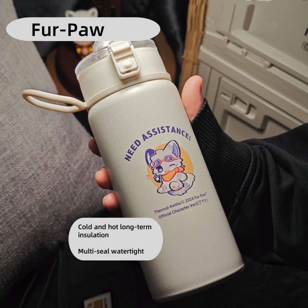 Furry Insulated Water Bottle Wolf Print - TOY - ACC - 86301 - FurPaw - 42shops