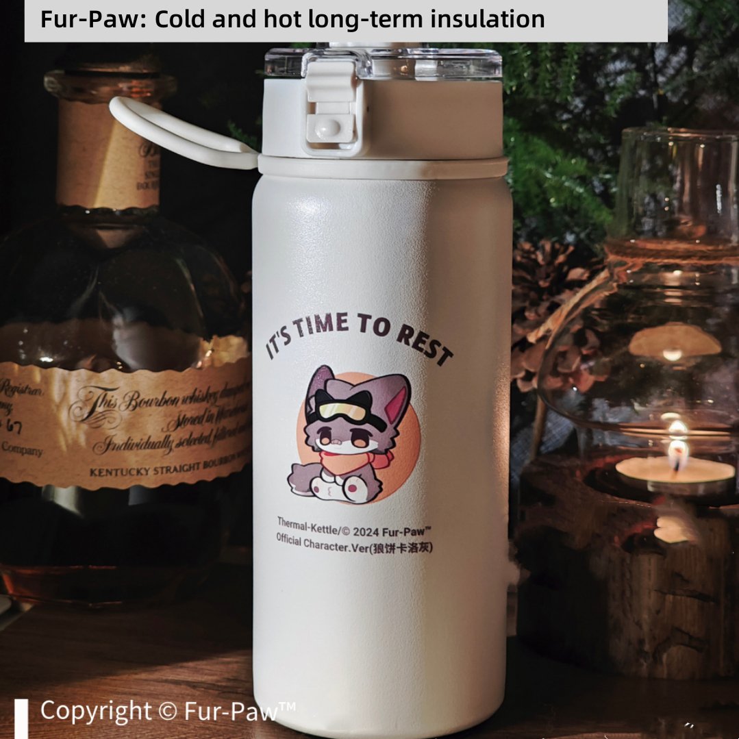 Furry Insulated Water Bottle Wolf Print - TOY - ACC - 86302 - FurPaw - 42shops