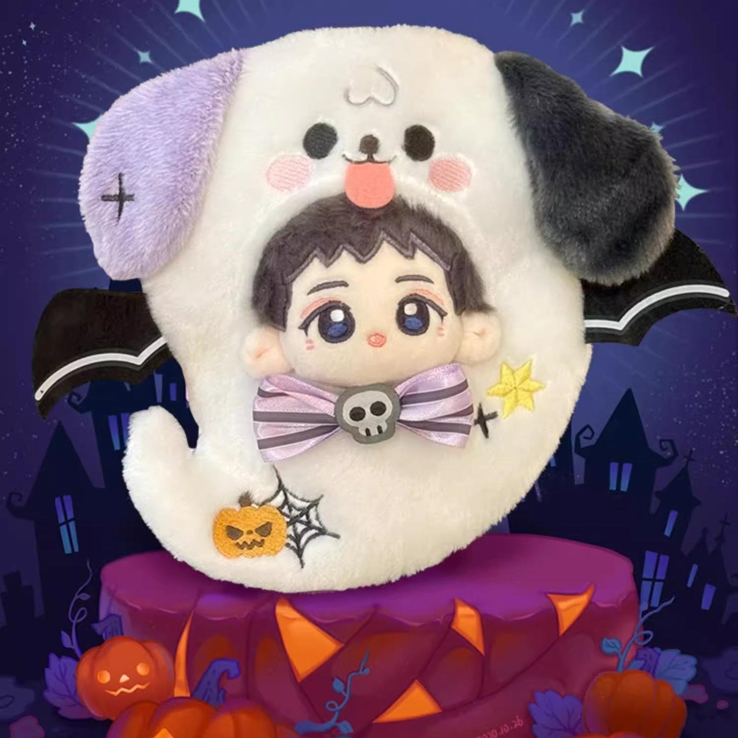 Halloween Ghost Dog-shaped Cotton Doll Clothes Bag For 10cm Doll
