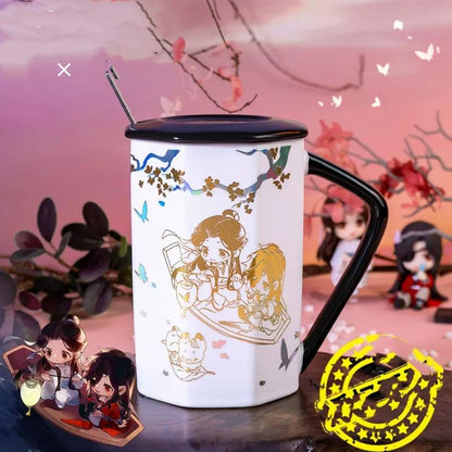 Heaven Official's Blessing Ceramic Mug With Lid and Spoon 37538:602753