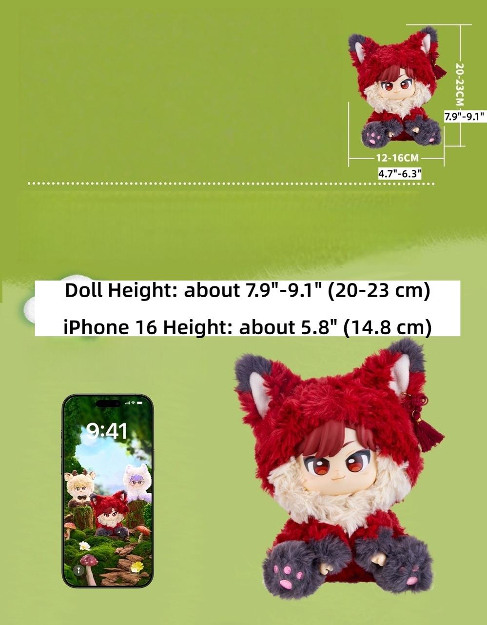 Link Click Vinyl - Faced Plush Doll, Vein, Xia Fei, and Liu Xiao - TOY-PLU-152501 - MiniDoll - 42shops