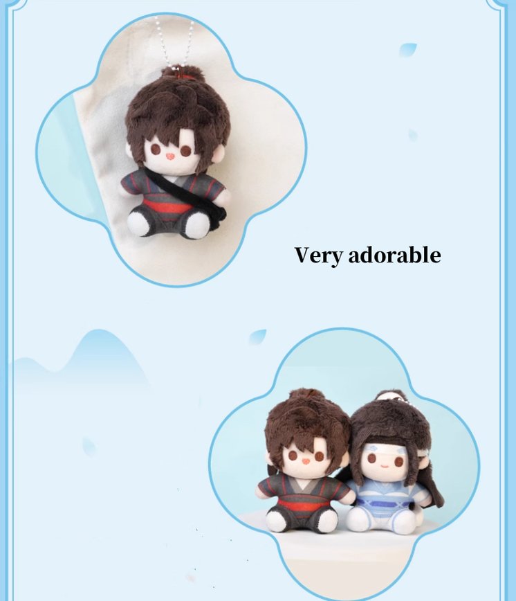 MDZS Cotton Doll Wei Wuxian Lan Wangji Plush Keychain - TOY - PLU - 146302 - 魔道祖师 - 42shops