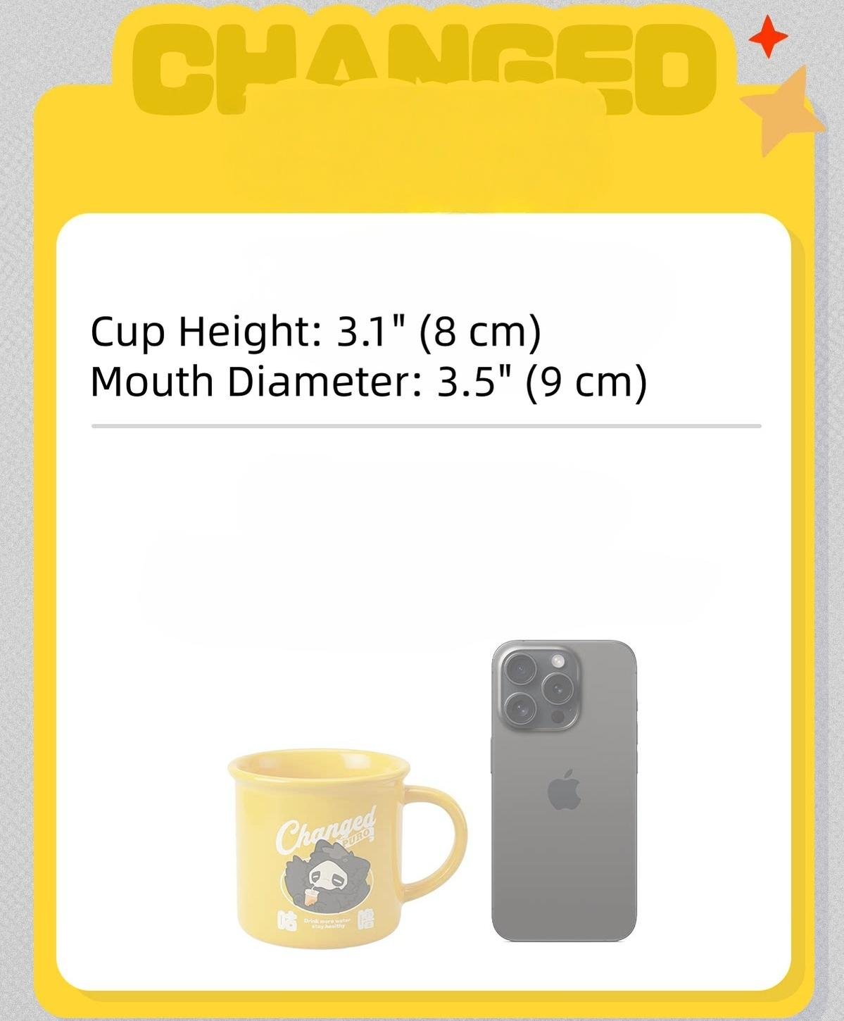 Yellow Changed Puro Ceramic Cup, 300ML - TOY-ACC-984E01 - Changed - 42shops