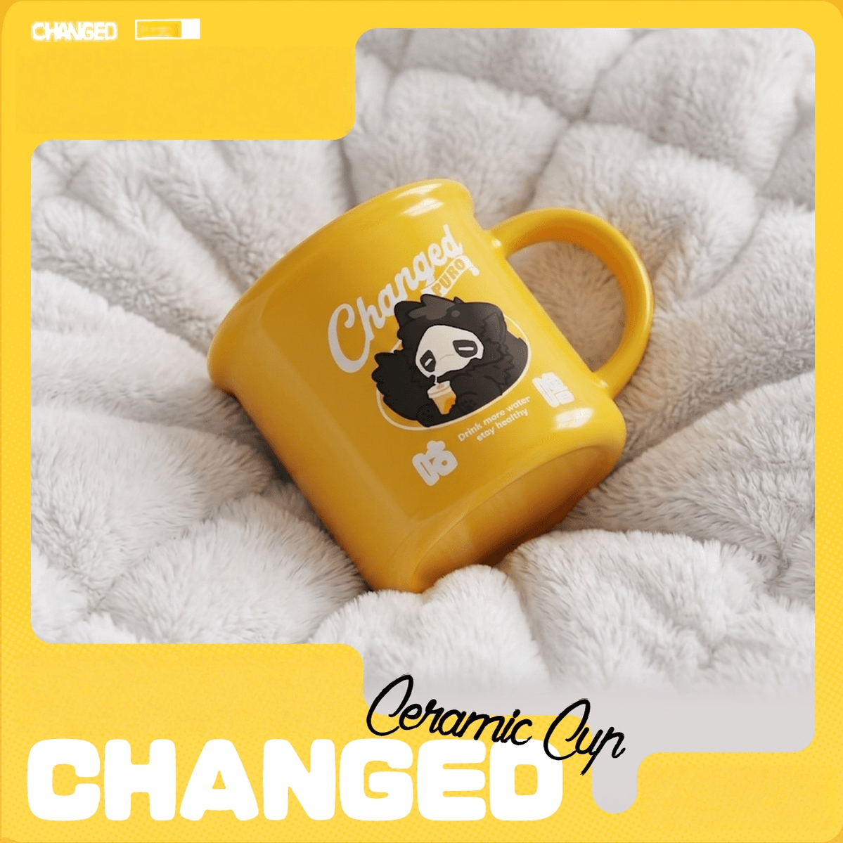 Yellow Changed Puro Ceramic Cup, 300ML - TOY-ACC-984E01 - Changed - 42shops
