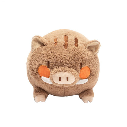 Fluffy Pink Brown Pig Plush Toys