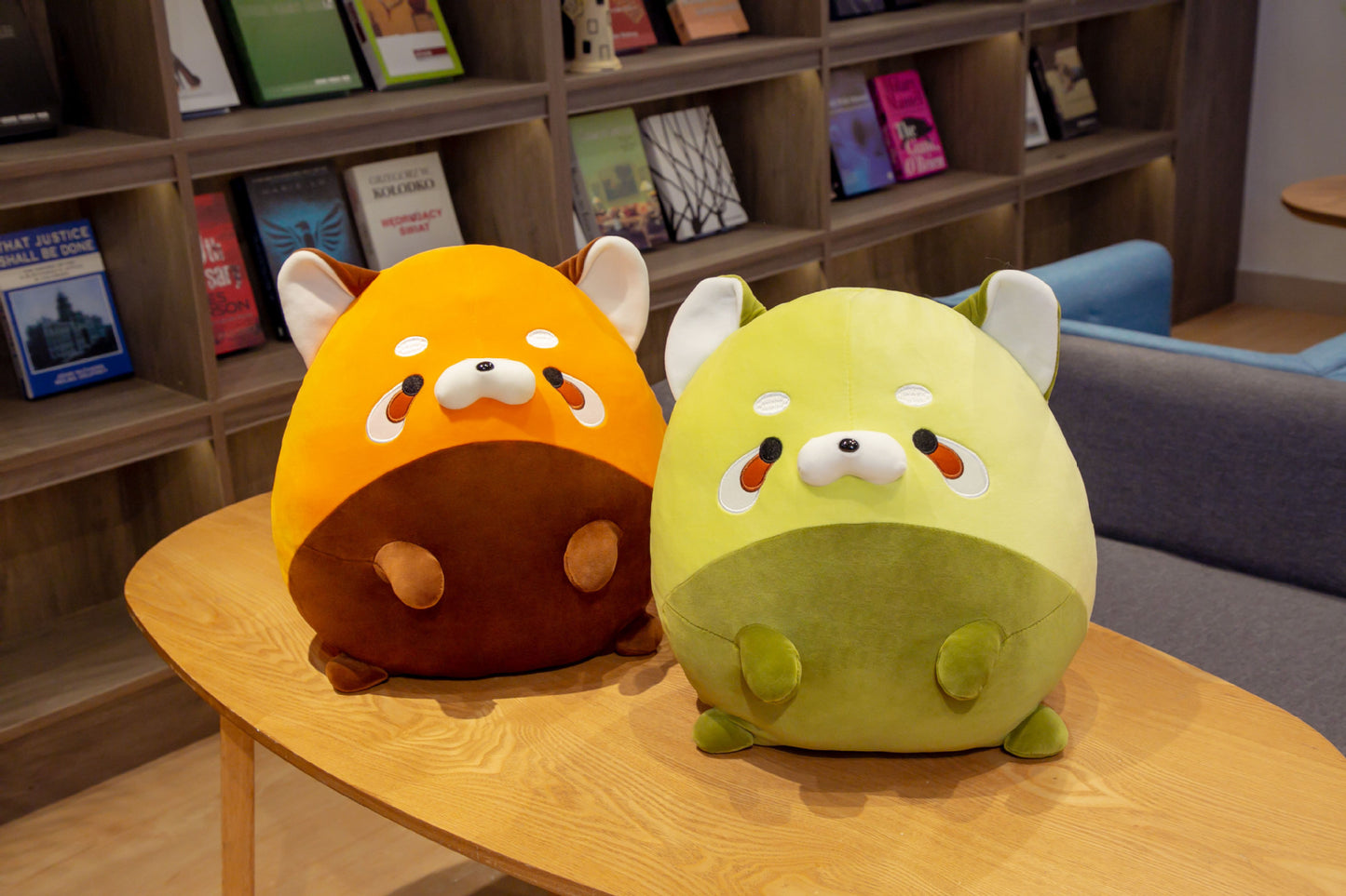 Chubby Orange Green Bear Plush Toys Pillow