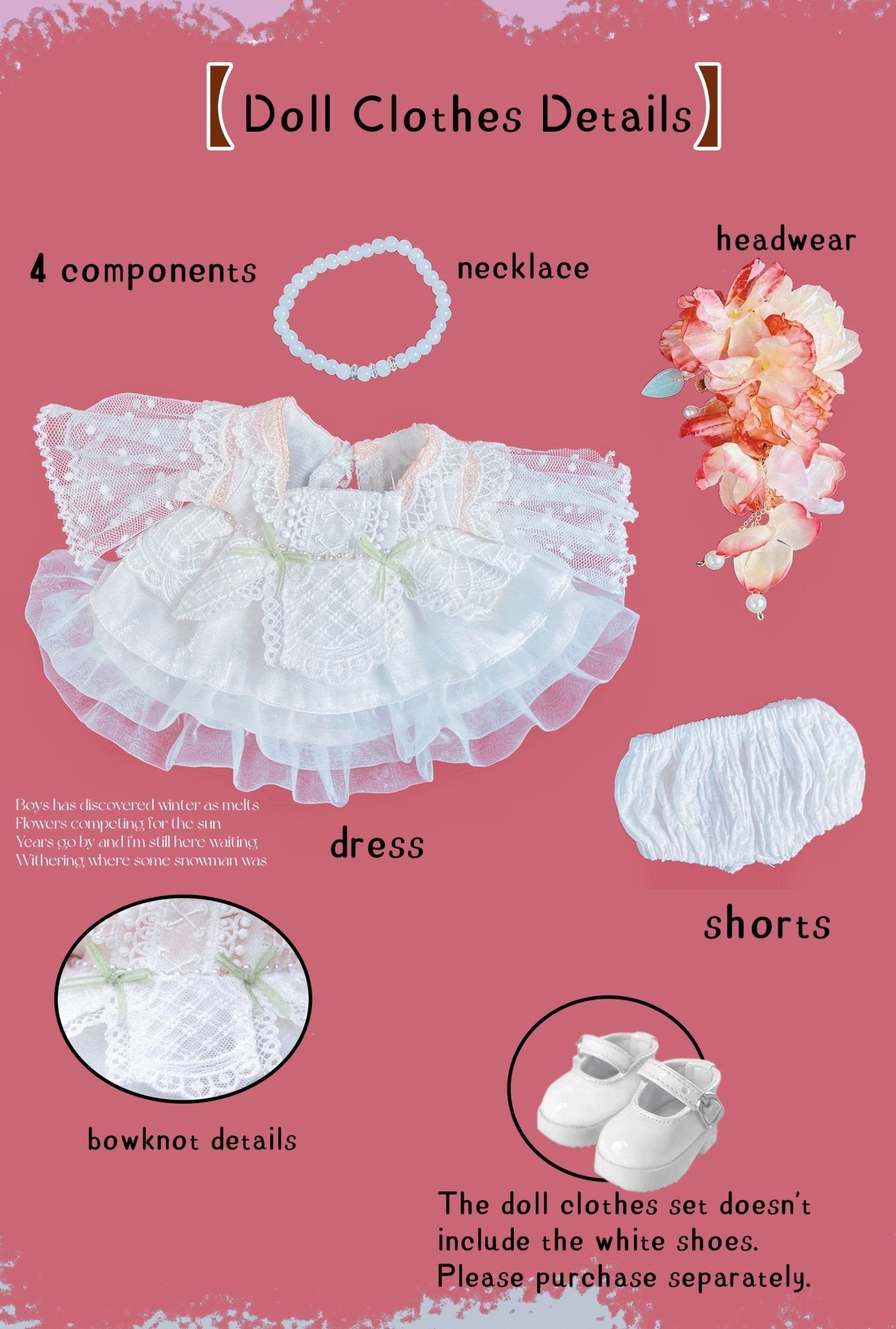 20cm Doll Princess Clothes and White Shoes - TOY-PLU-79402 - Guoguoyinghua - 42shops