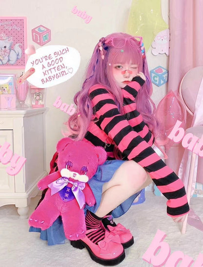 Rose Pink Bear Plush Toys Bag