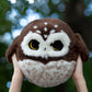 Wet Owl Stuffed Animal Saw-Whet Owl Plush Toy