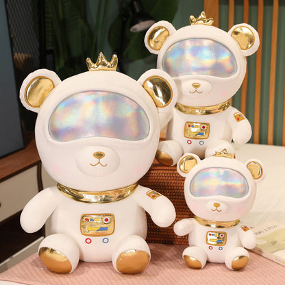 White Space Bear Doll Plush Toy Astronaut Pillow