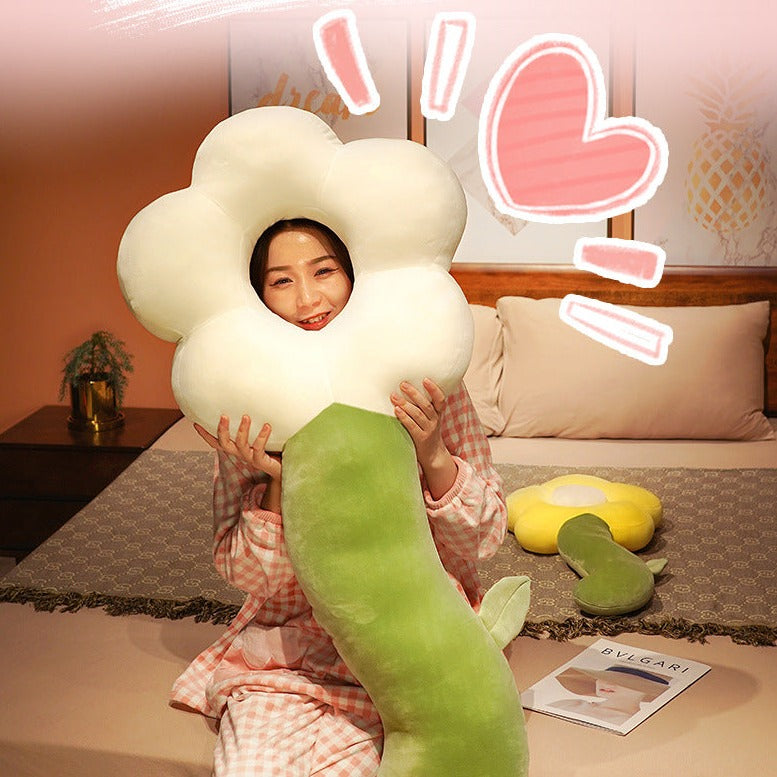 Sunflower Plush Long Pillow Cushion 3912:19613