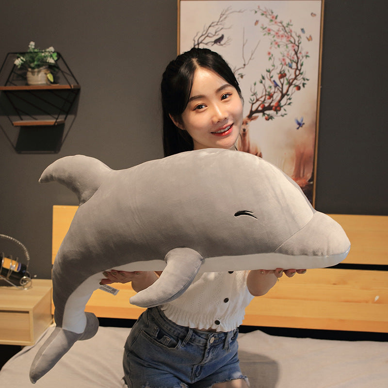 Dolphin Whale Stuffed Animal Plush Pillows gray dolphin 70 cm/27.6 inches 