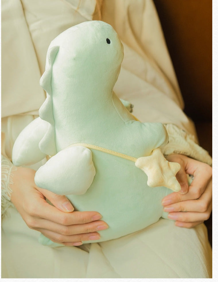 Green Dinosaur Plush Toy Sitting Doll Pillow