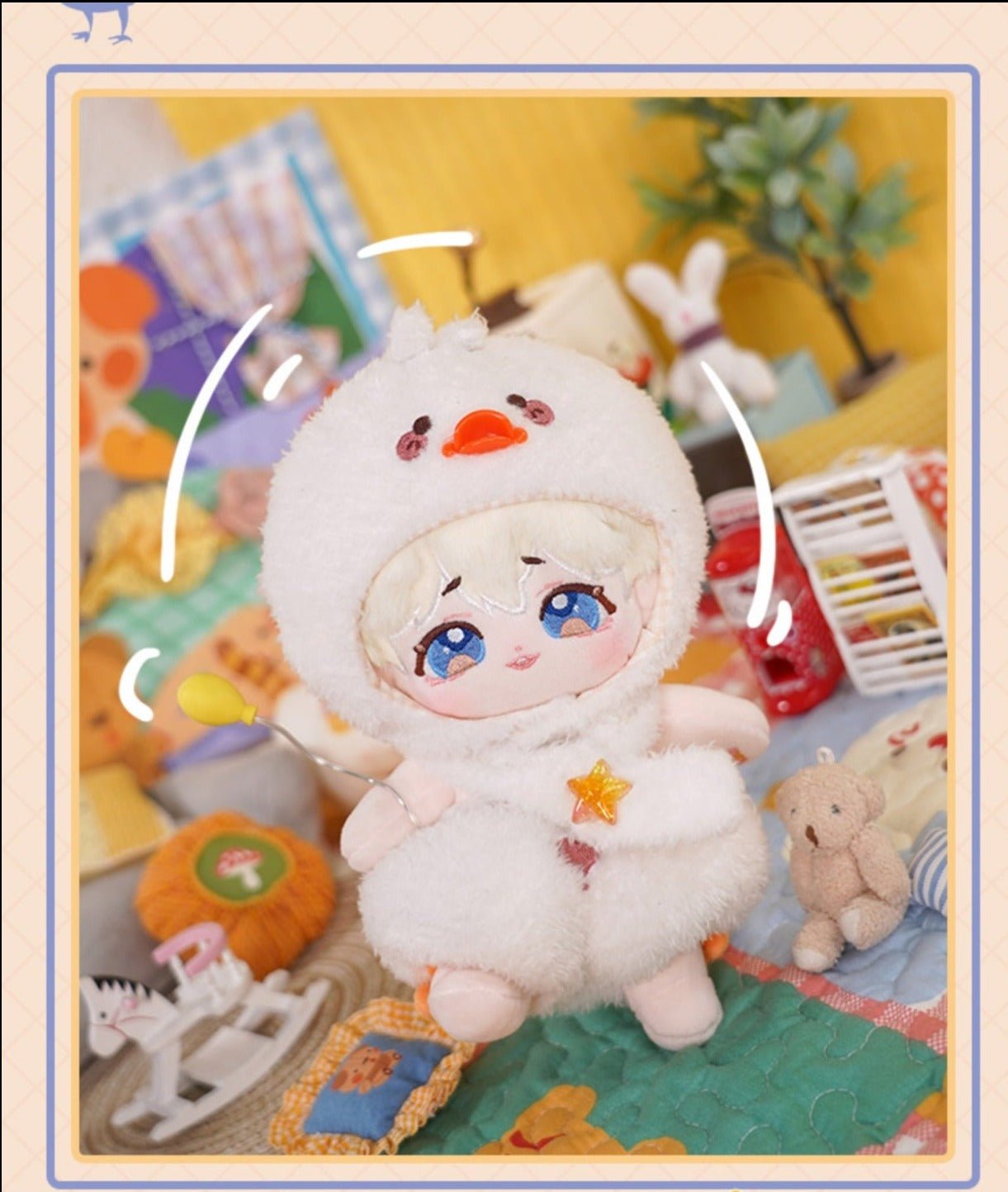 Adorable Duck Feet Embroidery Cotton Doll - TOY-PLU-56201 - omodoki - 42shops