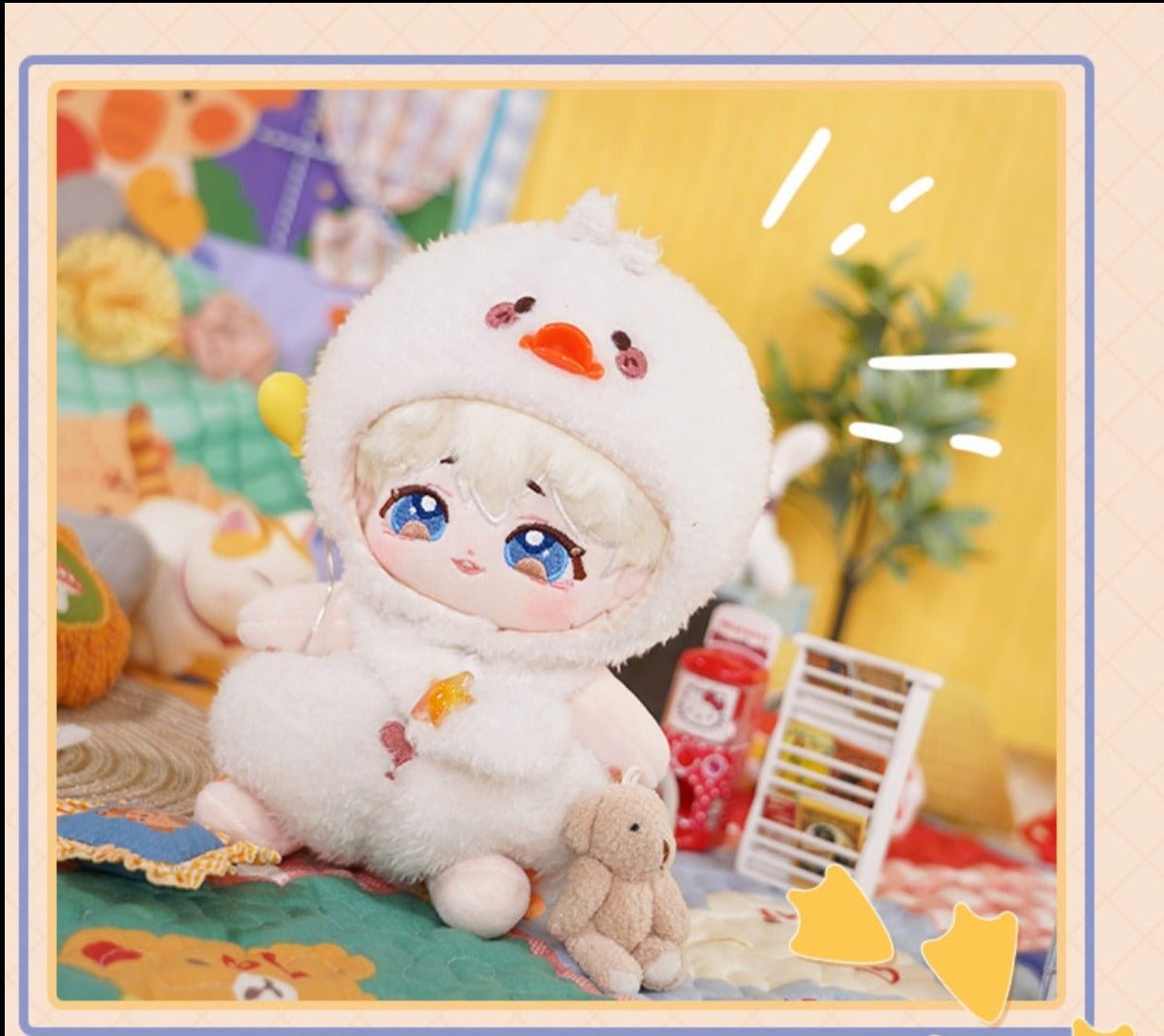 Adorable Duck Feet Embroidery Cotton Doll - TOY-PLU-56201 - omodoki - 42shops