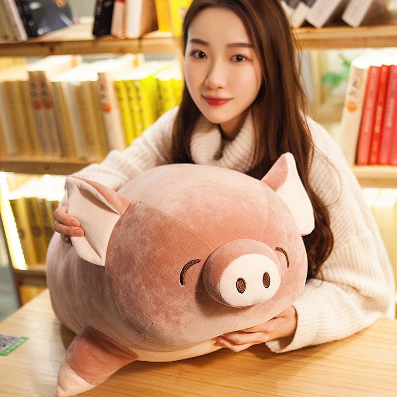 Adorable Pink Sleeping Pig Stuffed Animal pink pig 40 cm/15.7 inches 